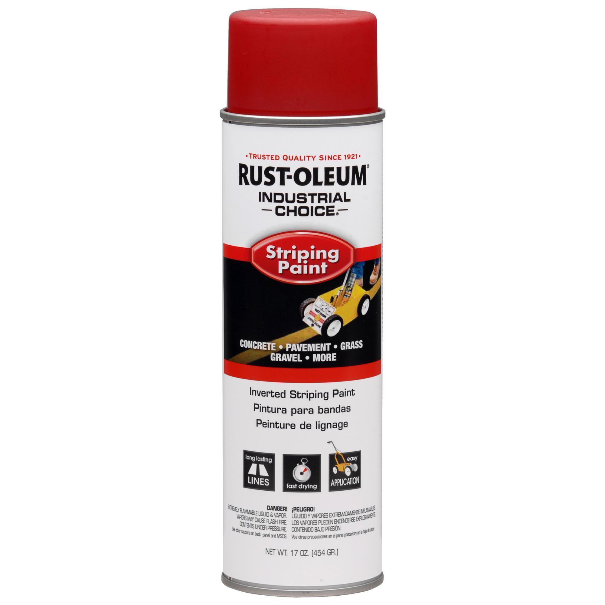 Rust-Oleum Industrial Choice Inverted Striping Spray Paint — Red, 17 Oz. Cans, 6 Pk, Model# 1665838DS